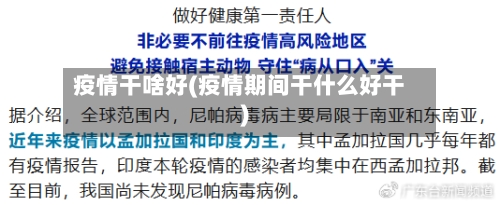 疫情干啥好(疫情期间干什么好干)