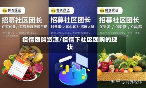 疫情团购资源/疫情下社区团购的现状
