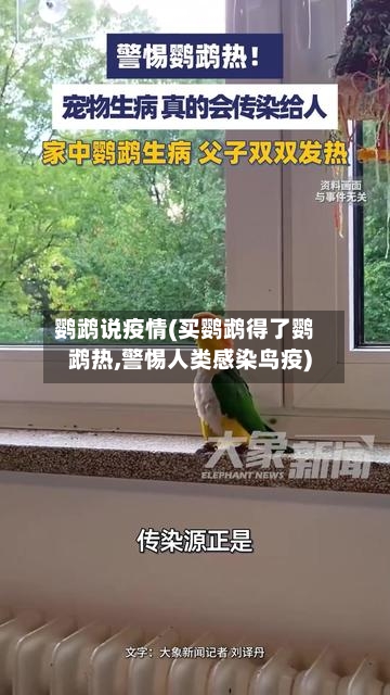 鹦鹉说疫情(买鹦鹉得了鹦鹉热,警惕人类感染鸟疫)-第3张图片