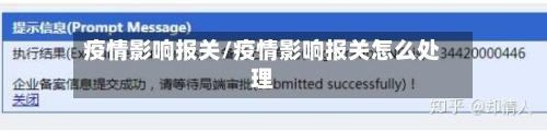 疫情影响报关/疫情影响报关怎么处理-第2张图片