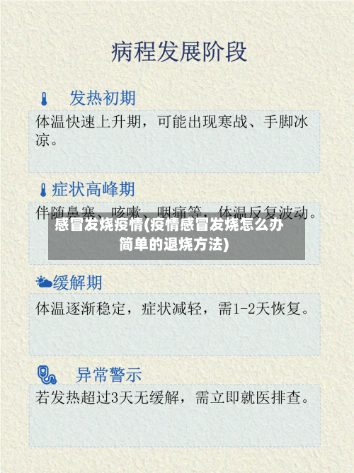 感冒发烧疫情(疫情感冒发烧怎么办简单的退烧方法)-第2张图片