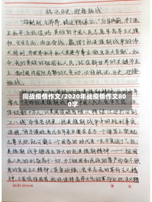 同战疫情作文/2020年战疫情作文800字-第2张图片