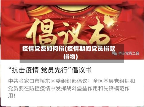 疫情党费如何捐(疫情期间党员捐款捐物)-第3张图片